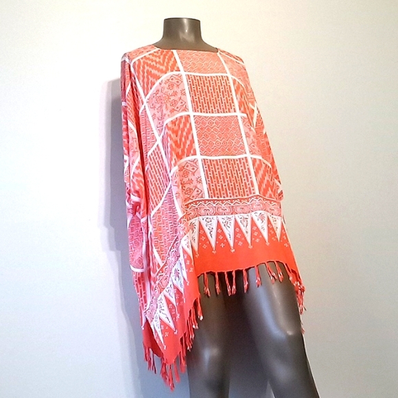 Stunning 2pc Orange Gaucho top & wrap - Picture 6 of 16